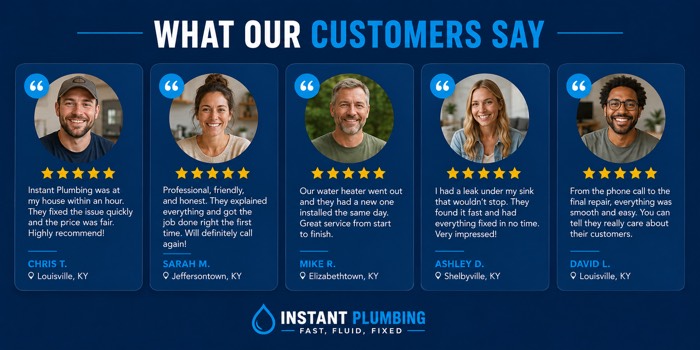 Instant Plumbing customer reviews — 5 stars Louisville KY